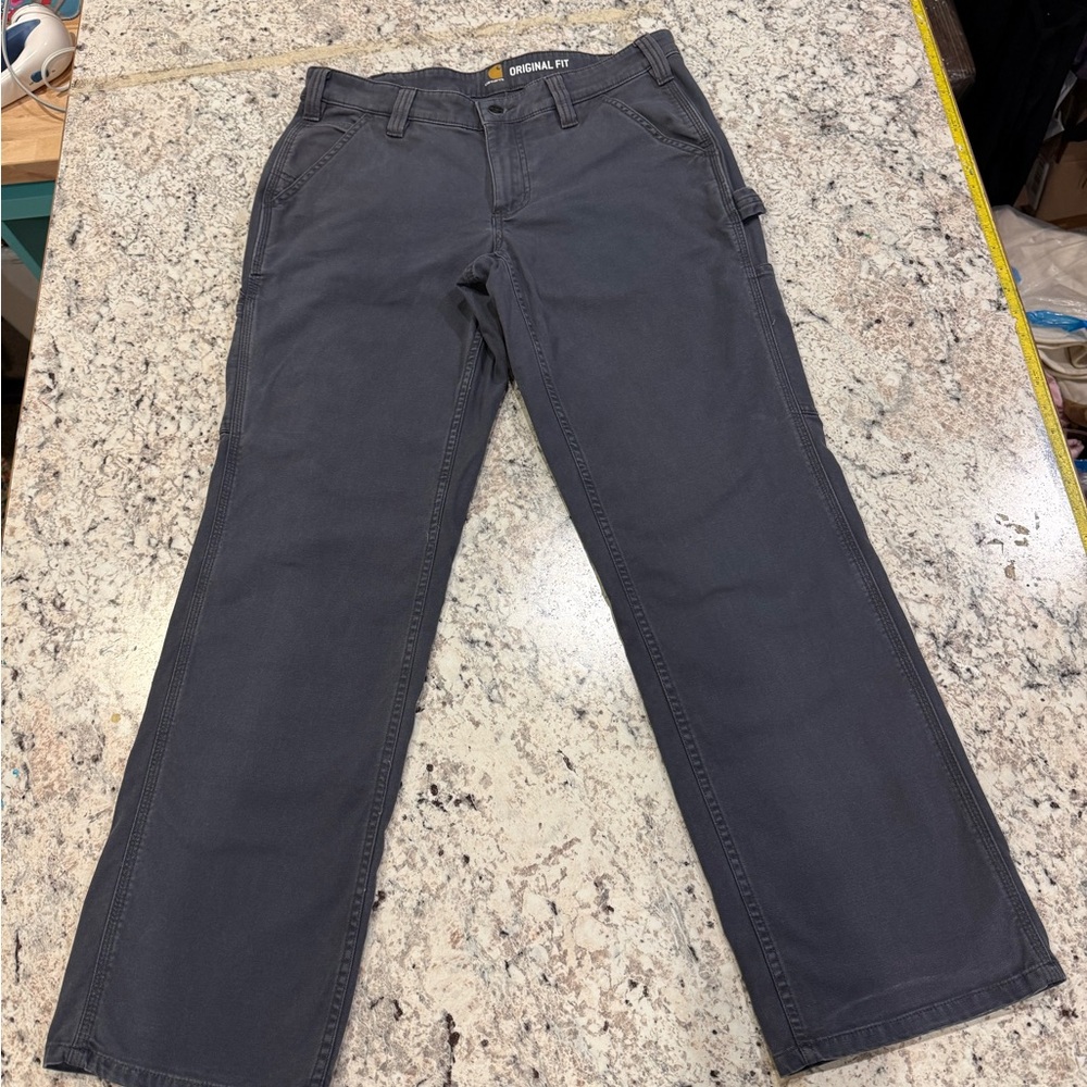 Carhartt Original Fit Gray Utility Work Pants Carpenter Size 6 Short - Picture 8 of 13